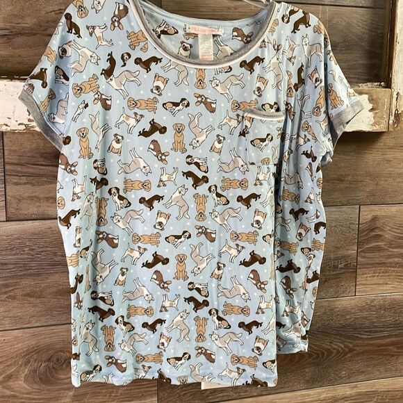 PILLOW TALK Pj Top with Puppy Dogs Size Large - Picture 2 of 7